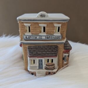 Vintage Santa's Best Spirit of America Christmas Porcelain Hardware Store